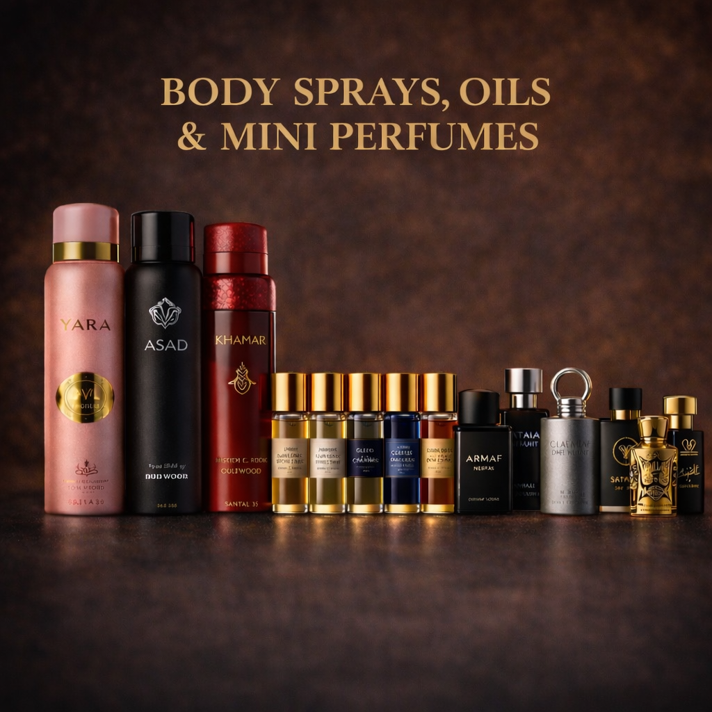 BODY SPRAYS, OILS & MINI PERFUMES