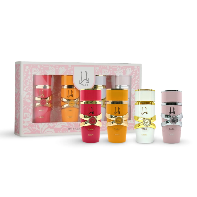 Lattafa My Yara Collection Mini Set – 4 x 25 ml Eau de Parfum – Women Gift Set