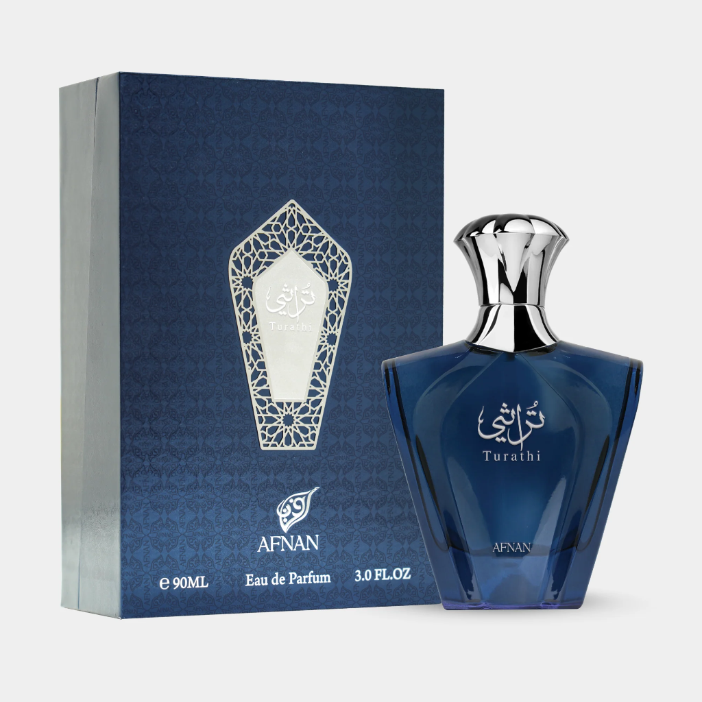 Afnan Turathi Blue Eau De Parfum 90ML – Fresh Citrus Woody Luxury Fragrance for Men